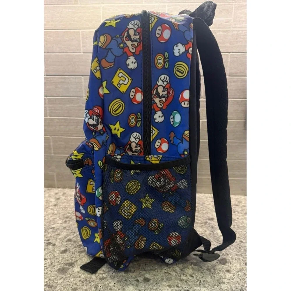 Kids Super Mario‎ Power Ups/Stars/Mushrooms/Mario All Over Print Backpack